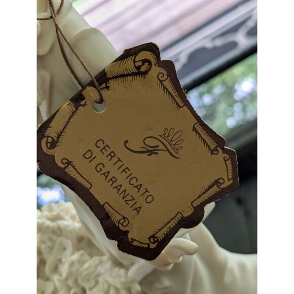 Giuseppe Armani Porcelain Figurine 10” Italy 1988 Capodimonte Girl w Wheelbarrow - Picture 6 of 16